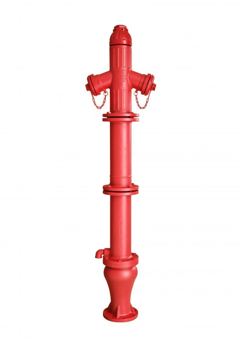 DN 100 Yer Üstü Yangın Hidrantı (Çelik + Döküm) 2040 mm DN 100 Dirsek