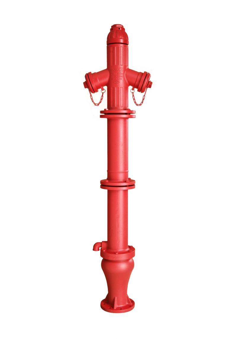 DN 100 Yer Üstü Yangın Hidrantı (Çelik + Döküm) 2470 mm DN 100 Dirsek